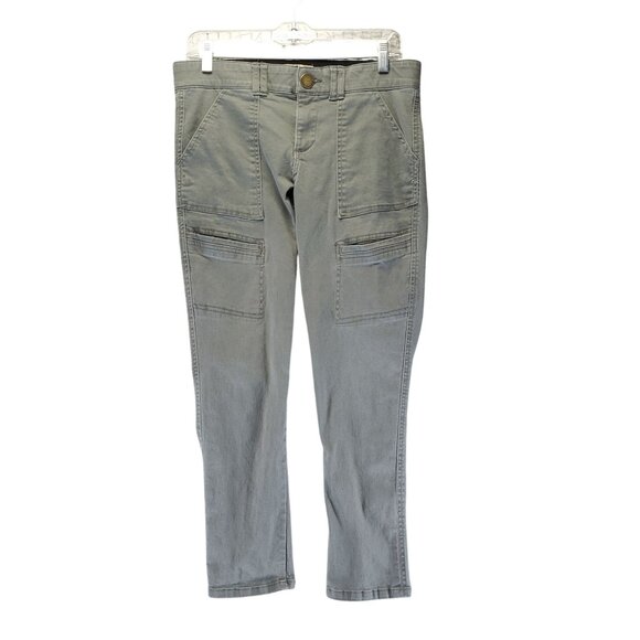 Democracy Jeans Women’s Size 6 Olive Green Cargo Style Stretch Denim - Picture 1 of 13